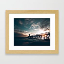 Seal Beach Pier Framed Art Print