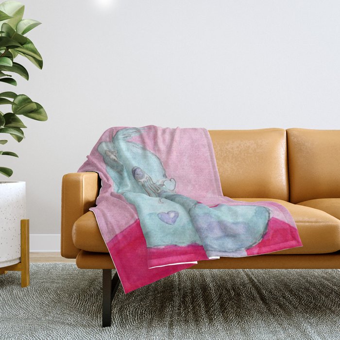 Don t Care Bear Throw Blanket by Katherine Rose Society6