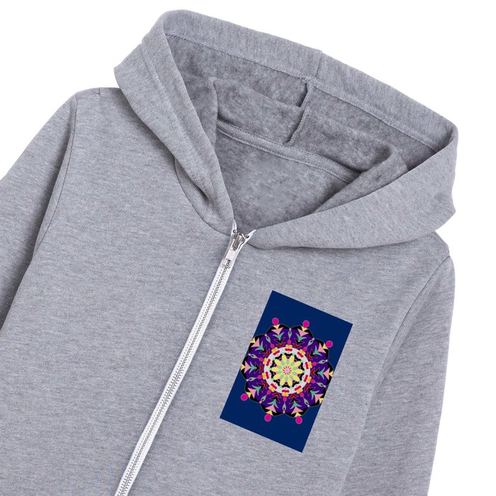 Absence of Blue Mandala Kids Zip Hoodie