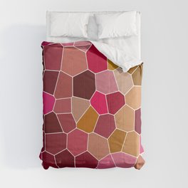 Hexagon Abstract Pink_Olive Comforter