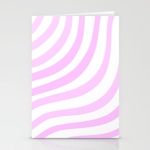 Pastel Pink Stripes Stationery Cards