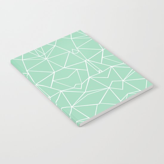 Abstract Mirror Mint Notebook