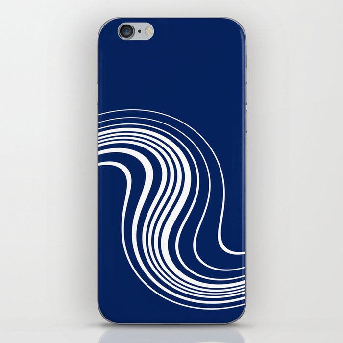 Simple Swirl - Blue and White iPhone Skin
