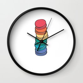 Rainbow Flag Gay Pride Lgbtq Macaron Wall Clock