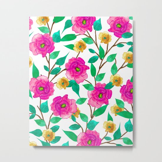 Floral Forever #society6 #decor #buyart Metal Print