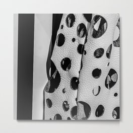 Holes And Stripes – Wallpaper And Leather Metal Print | Black and White, Abstract 