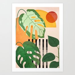 Tropical Garden Leaves 01 Art Print