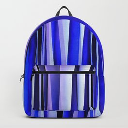 Peace and Harmony Blue Striped Abstract Pattern Backpack | Prussianblue, Graphicdesign, Digital, Untramarine, Azure, Egyptianblue, Lines, Stripes, Pureblue, Calm 