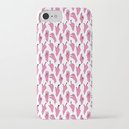 piggy pink swipers on www.white iPhone Case