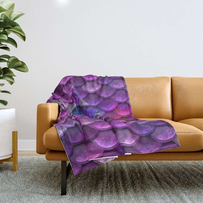 Mermaid scale throw clearance blanket