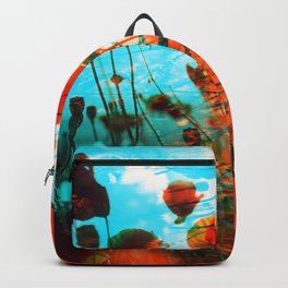 Red Poppies Backpack | Colorful, Photomanipulation, Surreal, Psychedelic, Glitch, Redpoppies, Manipulation, Red, Poppies, Digitalmanipulation 