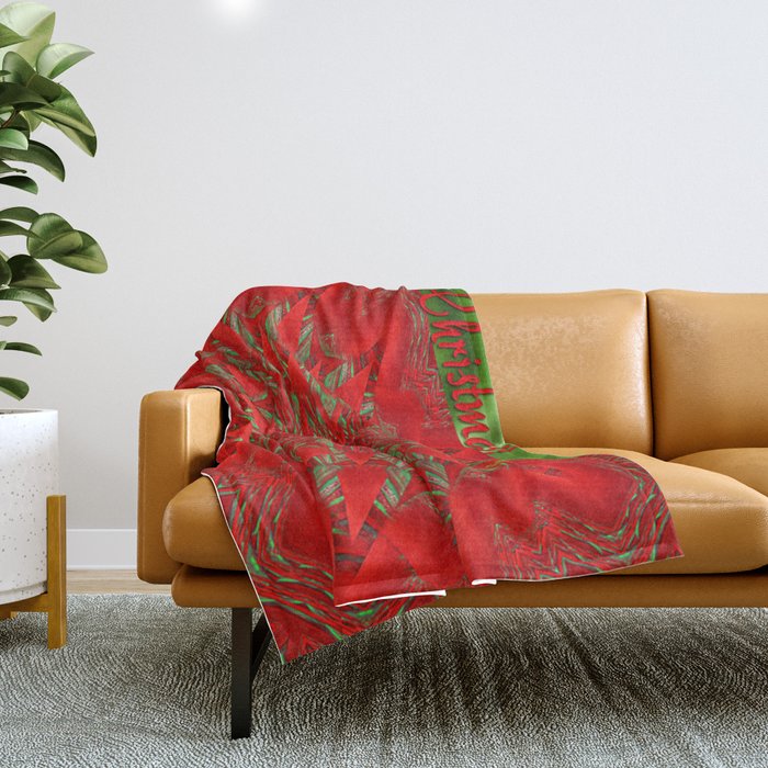 Christmas mandala Throw Blanket