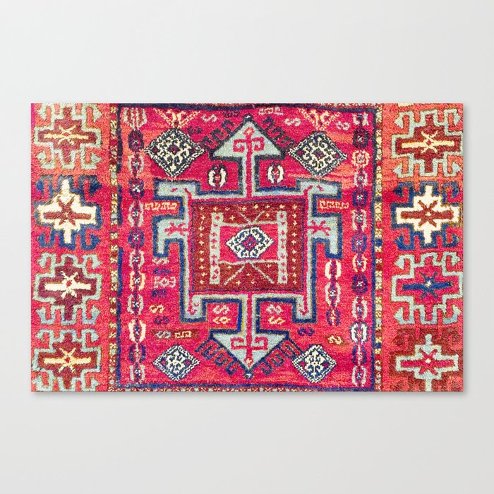 Malatya  Antique Kurdish Turkish Rug Print Canvas Print