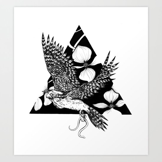 Falcon Spirit Animal Art Print