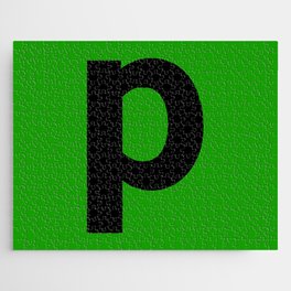 letter P (Black & Green) Jigsaw Puzzle