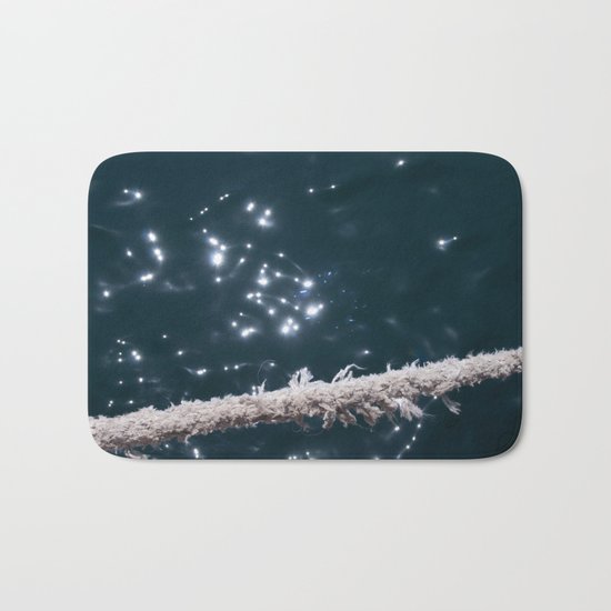 Liquid sapphire (and the old rope) Bath Mat