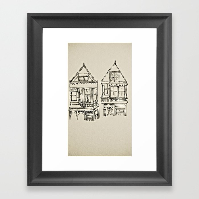 Two House Framed Art Print