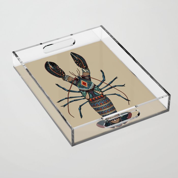 lobster sandalwood Acrylic Tray