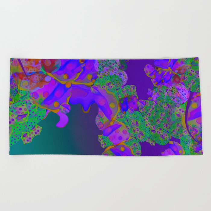 "Be yourself (Pop Fantasy Colorful Pattern 02)" Beach Towel