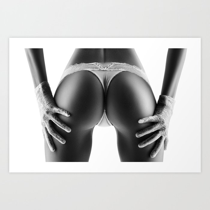 Woman in pantie closeup 4 Art Print