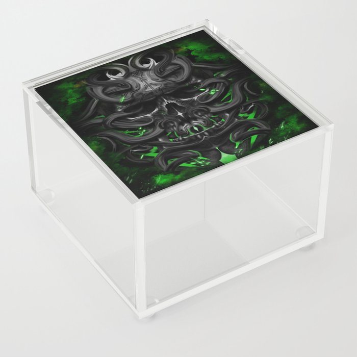 skull Green bio spark Acrylic Box
