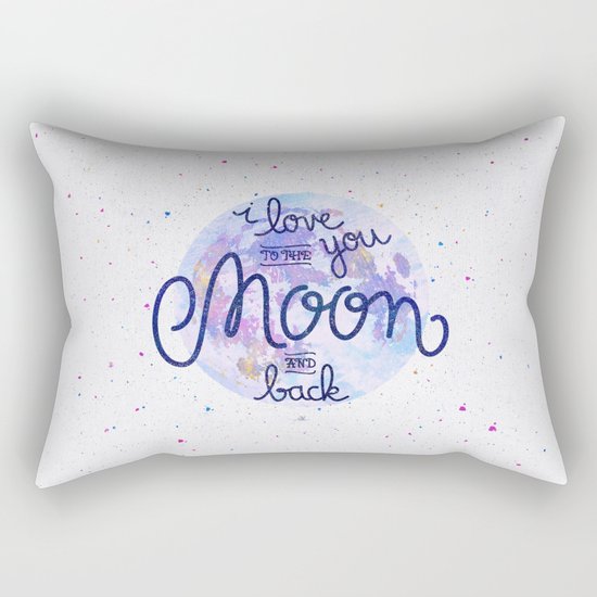 I love you to the moon and back 2 Rectangular Pillow