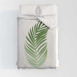 Tropical Leaf Palm - Retro Color Gradient - W10 Duvet Cover