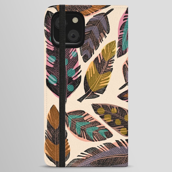 Funky Feathers iPhone Wallet Case