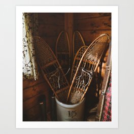 Snowshoes on a Winter Day in the Catskills Art Print