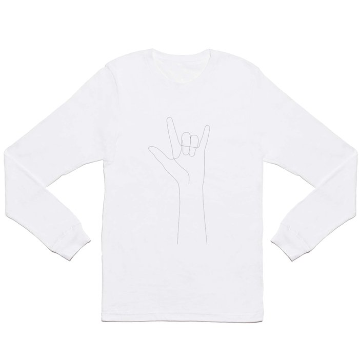 Love Hand Gesture Long Sleeve T Shirt