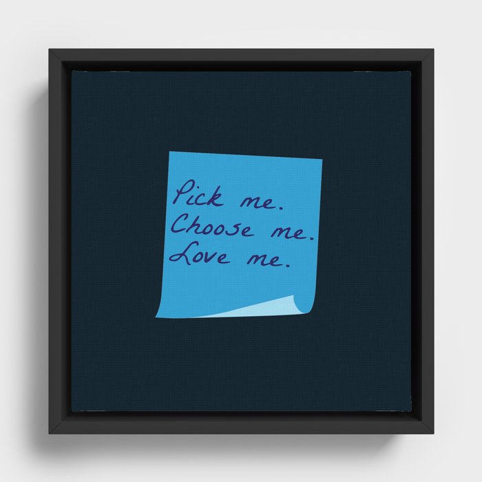 Pick Me. Choose Me. Love Me. (MerDer, Grey's Anatomy) Framed Canvas