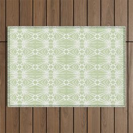 Velvet Lime Green Spider Web Pattern Outdoor Rug