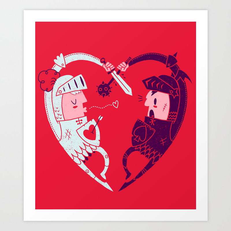 All Is Fair In Love And War Art Print By Morkki Society6