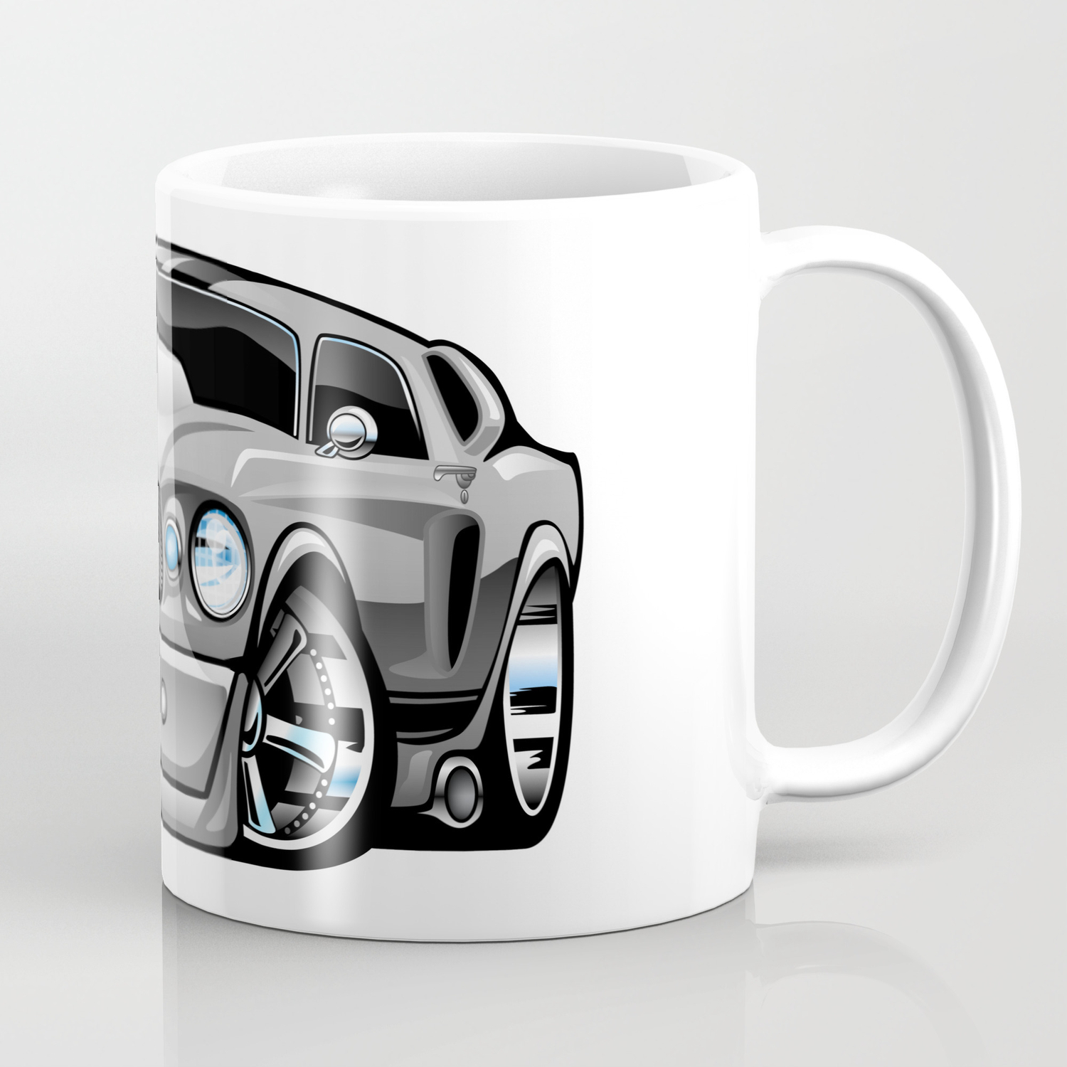 Classic Sixties American Muscle Car Cartoon Coffee Mug By Hobrath Society6