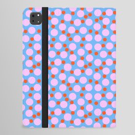 Modern Abstract Bubble Dance Pink And Blue Dots iPad Folio Case