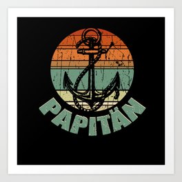 Papitän Captain Papa German Art Print