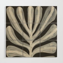 Monochrome Plant Wood Wall Art