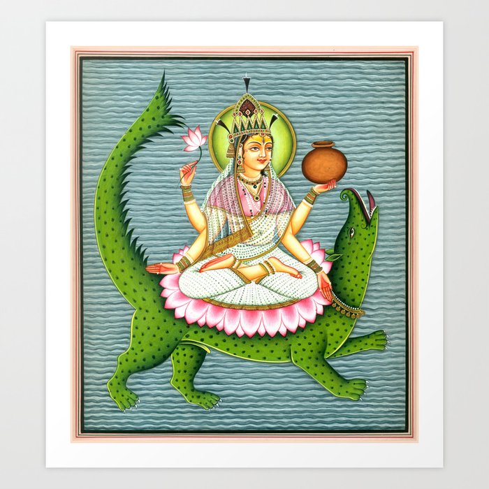 Goddess Ganga Art Print