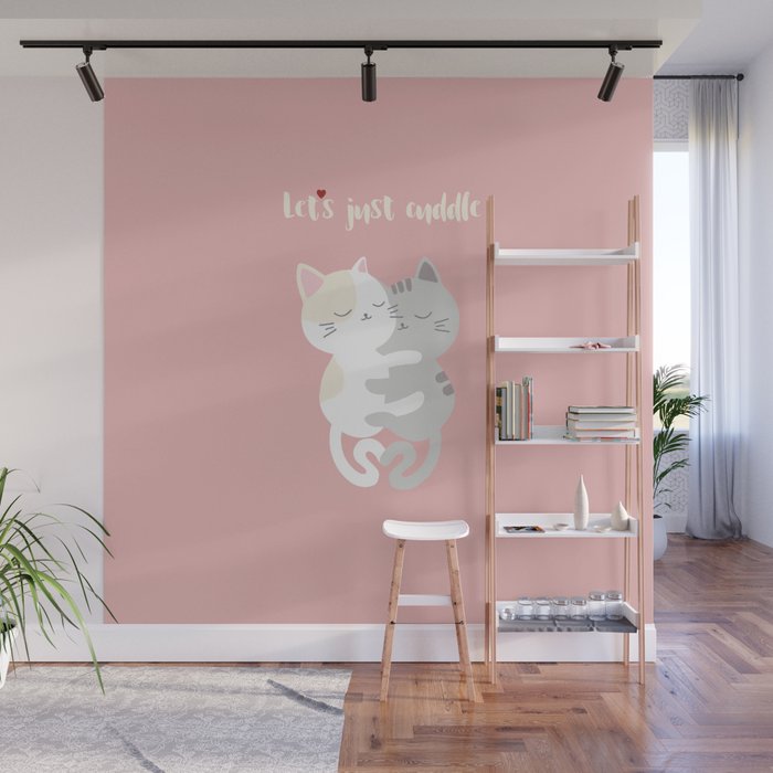 Cuddling kittens Wall Mural