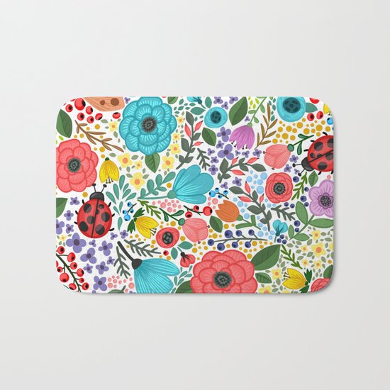 flower pattern Bath Mat