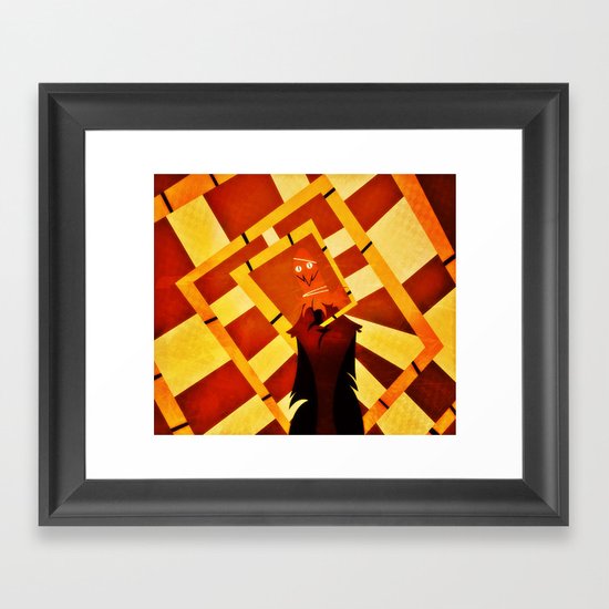 Lock Heart Scare Crow Framed Art Print