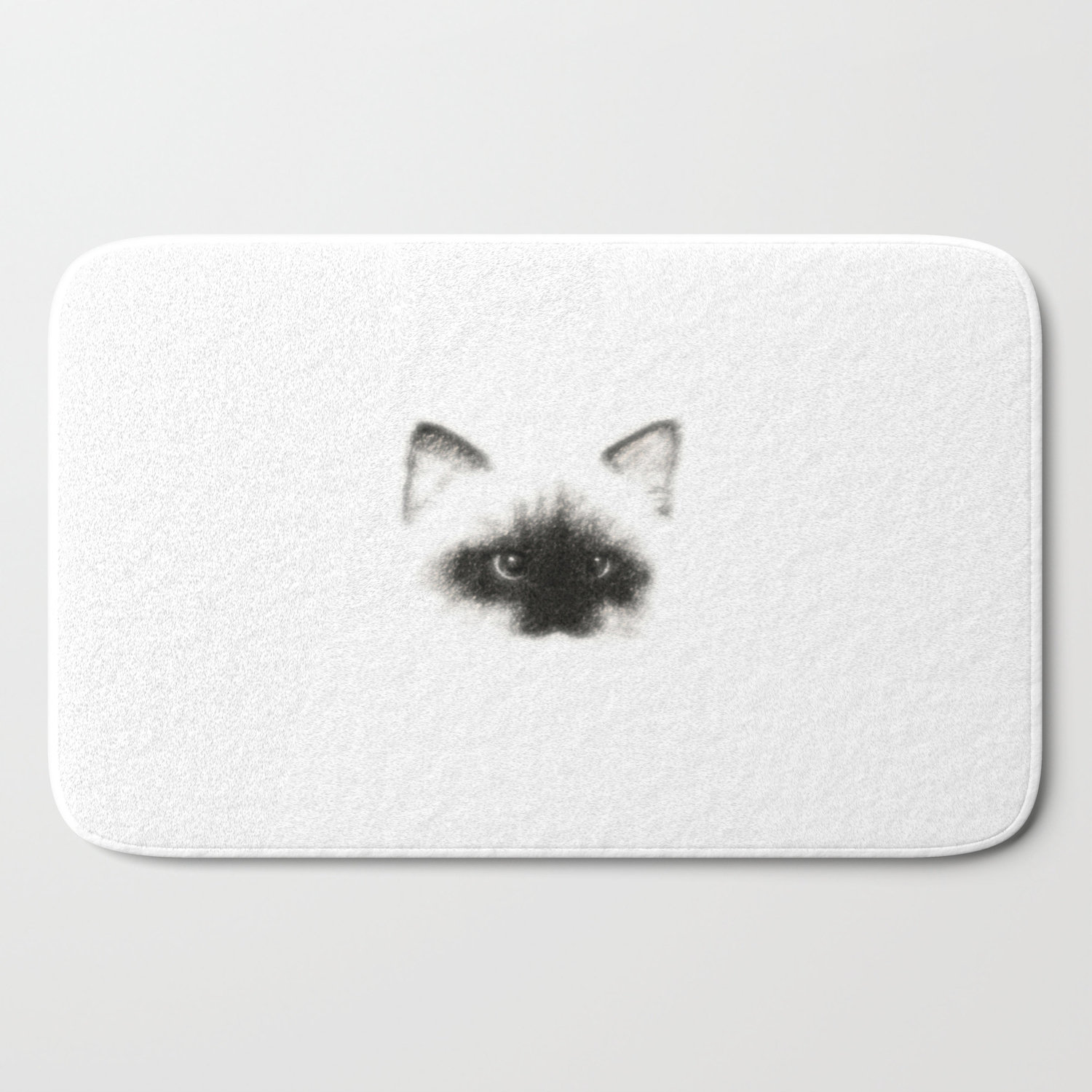 Angora Siamese Cat Png Version Chat Siamois Angora Bath Mat By Priscilla Moore Society6