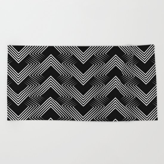 Art Deco . Mountains . Beach Towel