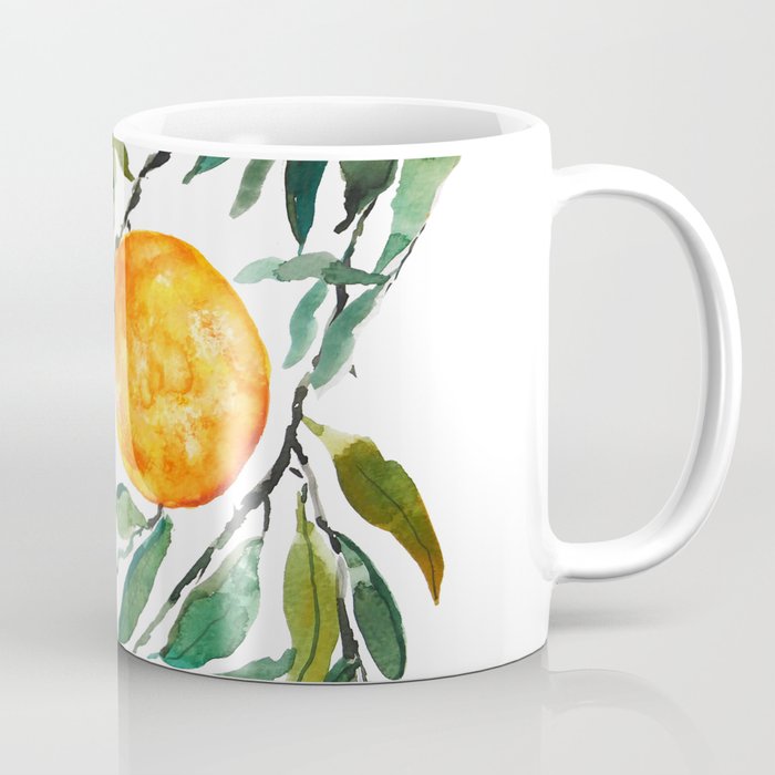 orange watercolor Coffee Mug