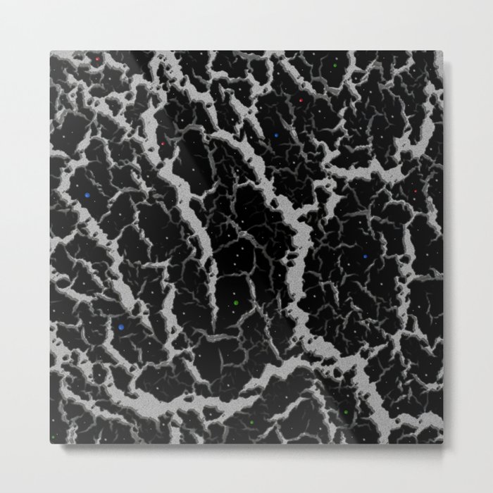 Cracked Space Lava - Silver Metal Print