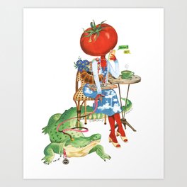 Miss Tomato and Oreo Art Print