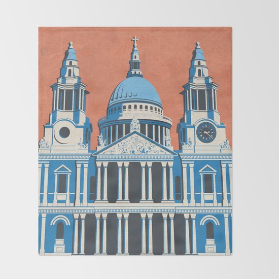 St. Paul's Cathedral Throw Blanket