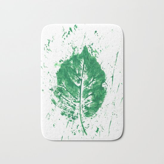 Leave Splatter Bath Mat