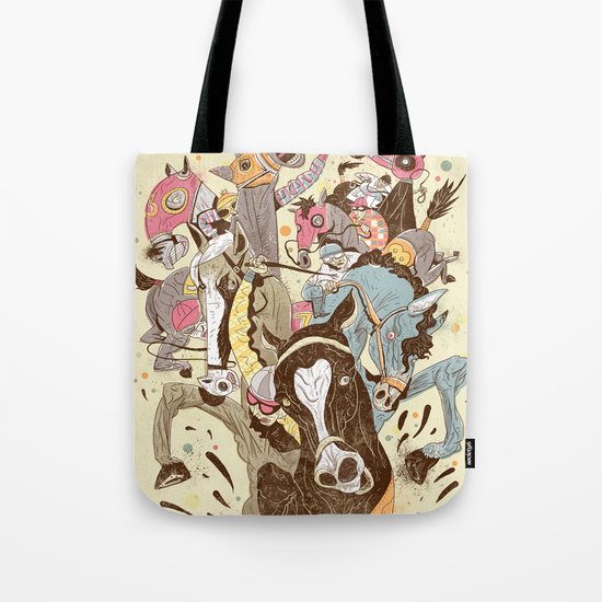 The Great Horse Race! Tote Bag