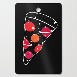 Space Pizza (black) Cutting Board